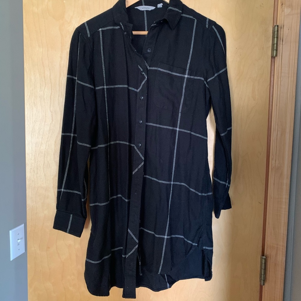 Cozy Plaid Button Down Athleta Dress